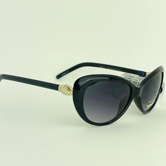 SG00782 NorthCrest Women Sunglasses Black Gradient w/ Gold Design, 100% UVA/UVB - Picture 2 of 8